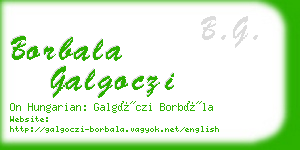 borbala galgoczi business card